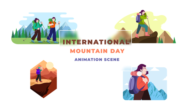VideoHive International Mountain Day Animation Scene After Effects Template 39651415