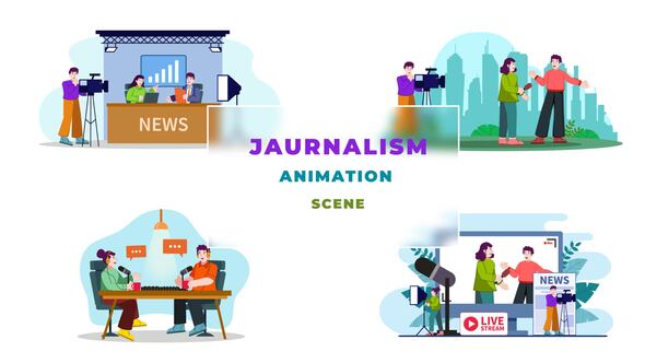 VideoHive Journalism Character Animation Scene After Effects Template 39651624