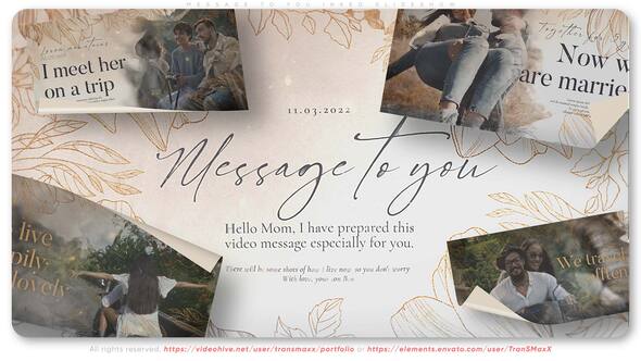VideoHive Message To You Inked Slideshow 36680815
