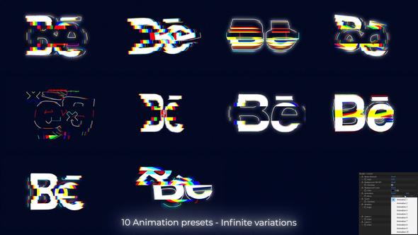 VideoHive Minimal Glitch Logo 37090666