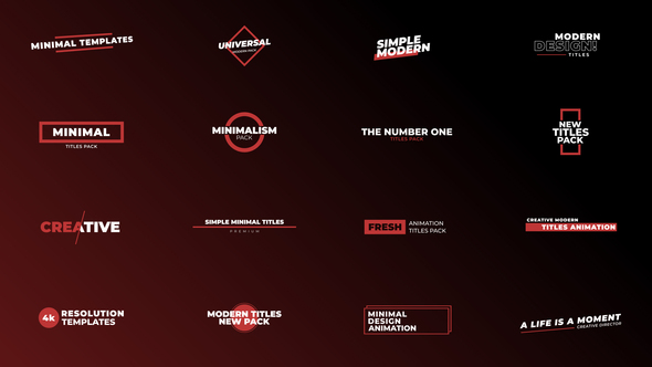 VideoHive Minimal Titles | AE 36613296