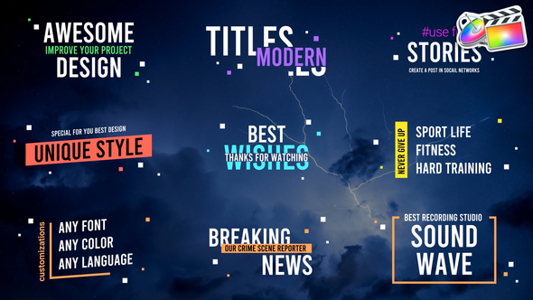 VideoHive Modern Titles for FCPX 38337964