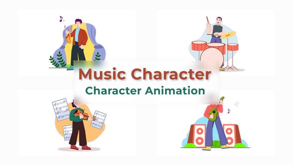 VideoHive Music Character Animation Scene Pack 37069988