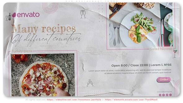 VideoHive Our Restaurant Foods 36720624