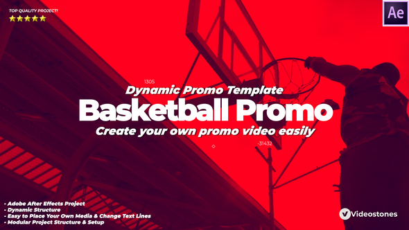 VideoHive Percussion Basketball Team Promo Game Opener 36545303