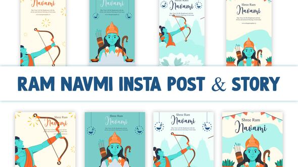 VideoHive Ram Navmi Social Media Design Pack 37153189