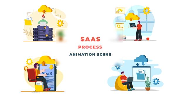VideoHive SAAS Process Animation Scene After Effects Template 39651701