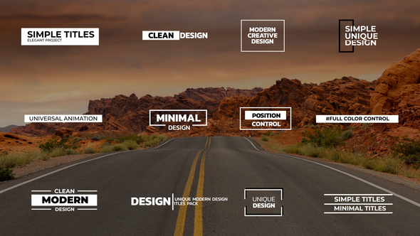 VideoHive Simple Minimal Titles 39656838