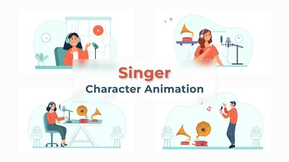 VideoHive Singer Character Animation Scene Pack 37069907