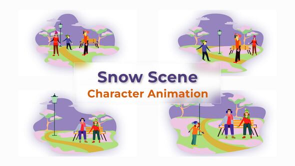 VideoHive Snow Character Animation Scene Pack 37163513