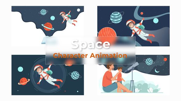 VideoHive Space Animation Scene Pack 37069347