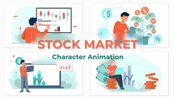 VideoHive Stock Market Animation Scene Pack 37069848
