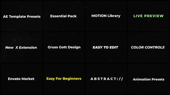 VideoHive Text Animation Presets 37083415