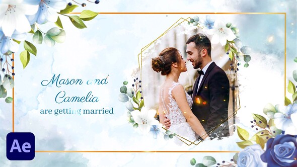 VideoHive Watercolor and Floral Wedding Invitation 36778280