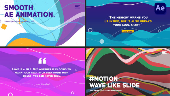 VideoHive Wave-like Slides: Quote titles [After Effects] 37053835