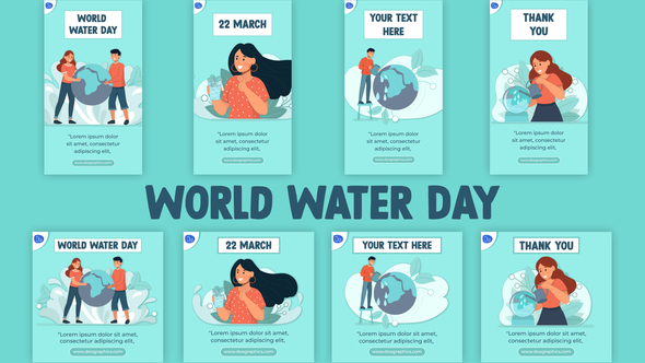 VideoHive World Water Day Social Media Post And Instagram Story 36759613