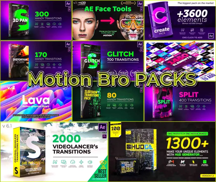 Motion Bro All Packs For After Effects 2020