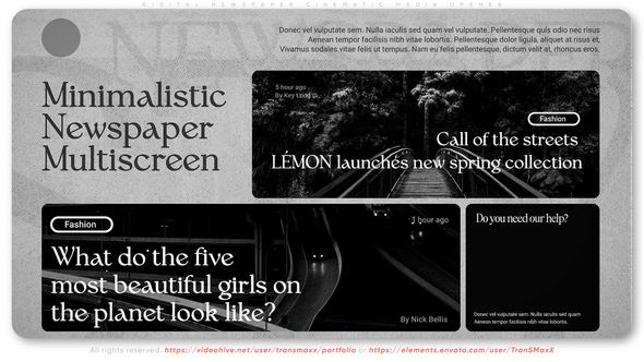 VideoHive Digital Newspaper Cinematic Media Opener 47997932