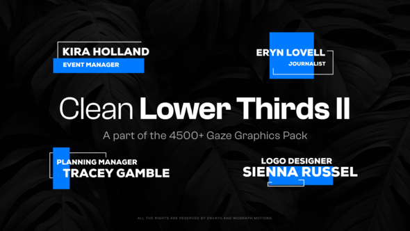 VideoHive 20 Clean Lower Thirds II 48108450
