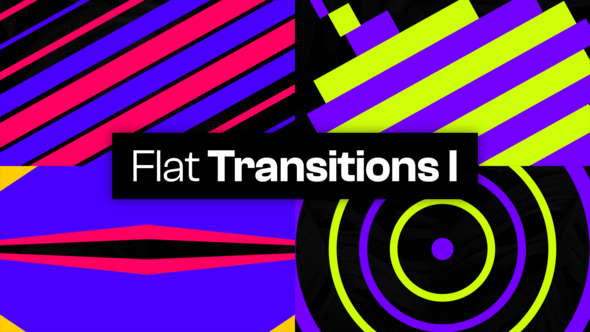 VideoHive 25 Flat Transitions I 48027971