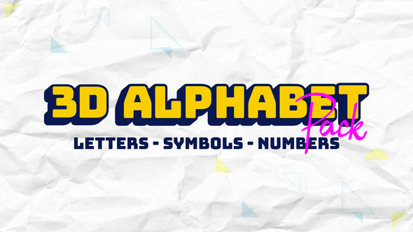VideoHive 3D Alphabet Letters 48035151