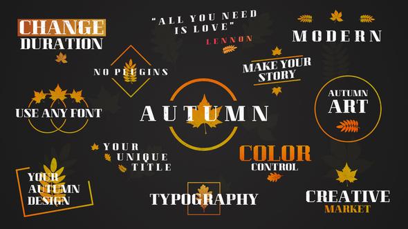 VideoHive Autumn Leaves Titles 48107402