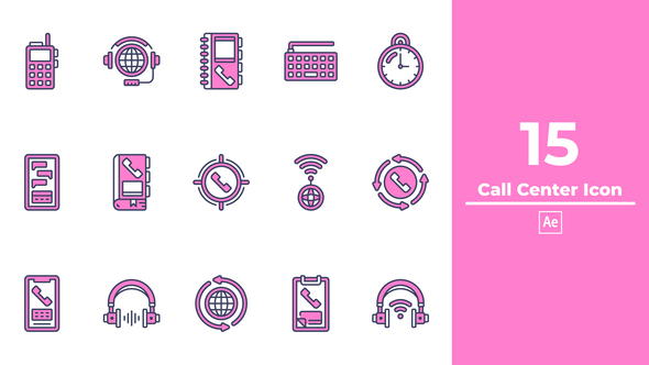 VideoHive Call Center Icon After Effect 48903134