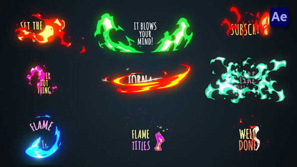 VideoHive Cartoon Fire Titles [After Effects] 48243128