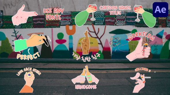 VideoHive Cartoon Hands Titles for After Effects 48378238