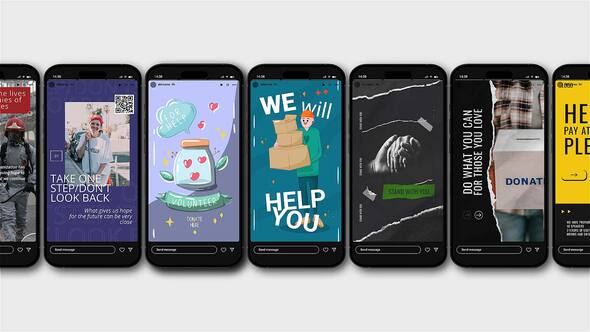 VideoHive Charity Instagram Stories 12in1 48093614
