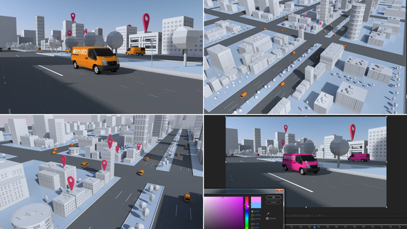 VideoHive City Delivery Service 48235634