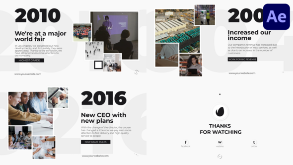 VideoHive Clean Corporate Timeline Presentation for After Effects 48160380