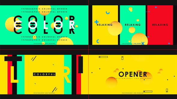 VideoHive Colorful Typo Intro 48857049