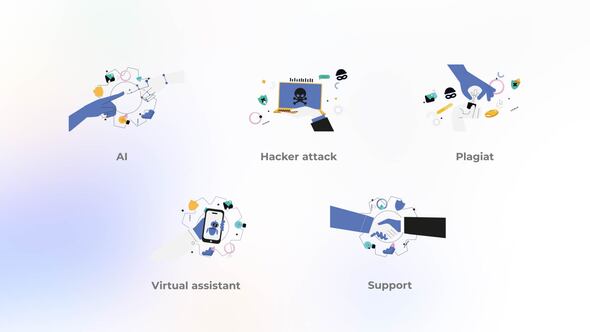 VideoHive Computer Programming – White and Blue Hands Concept 48888494