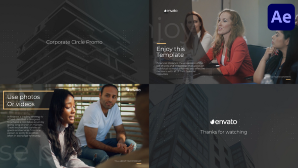 VideoHive Corporate Circle Promo for After Effects 48307030