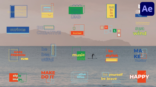 VideoHive Creative Geometric Titles for After Effects 48213911