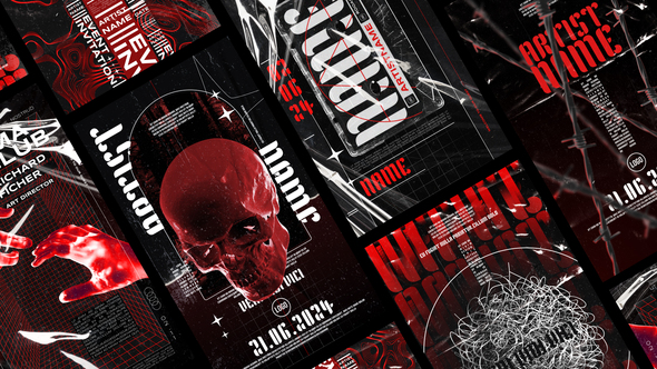 VideoHive Dark Event Posters Pack 48720257