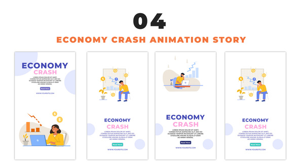 VideoHive Economic Crash Vector Avatar Instagram Story 48655750
