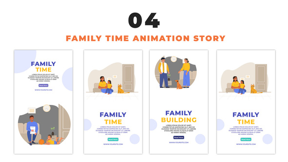 VideoHive Family Quality Time 2D Avatar Instagram Story 48655696