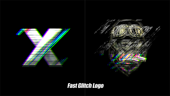 VideoHive Fast Glitch Logo Reveal 48780844