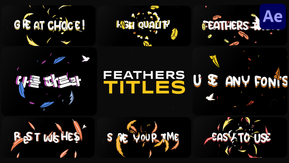 VideoHive Feathers Titles for After Effects 48193749