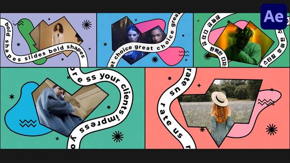 VideoHive Bold Shapes Slides for After Effects 50344080