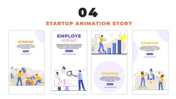 VideoHive Business Startup Vector 2D Character Instagram Story 48659708