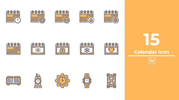 VideoHive Calendar Icon After Effect 48662657