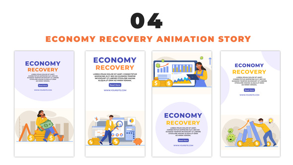 VideoHive Cartoon Avatar Economical Recovery Instagram Story 48658721