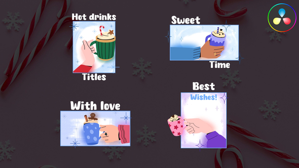 VideoHive Christmas Hot Drinks Titles for DaVinci Resolve 50004804