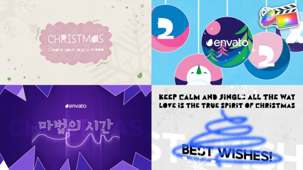 VideoHive Christmas Typography for FCPX 50039344