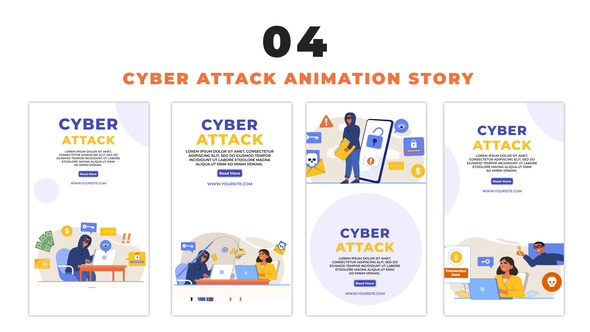 VideoHive Cyber Threat Flat Character Design Instagram Story 48659742