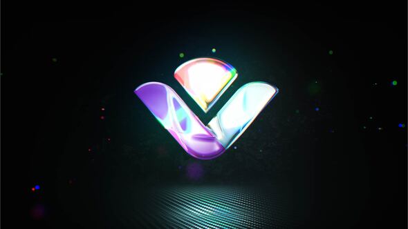 VideoHive Glossy Particle Logo 48700395