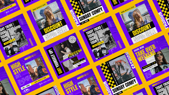 VideoHive Grady Fashion Brand Media Posts 50357710